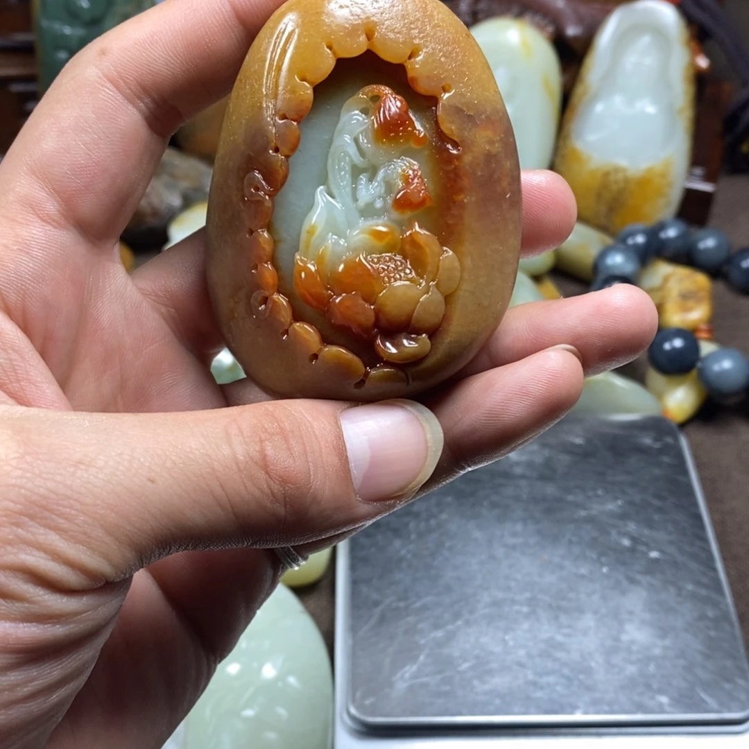 和田玉未镶嵌挂件