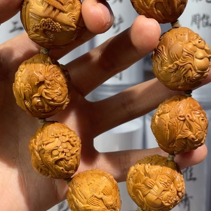 猫***冬橄榄核手串/手链2.7风景群仙