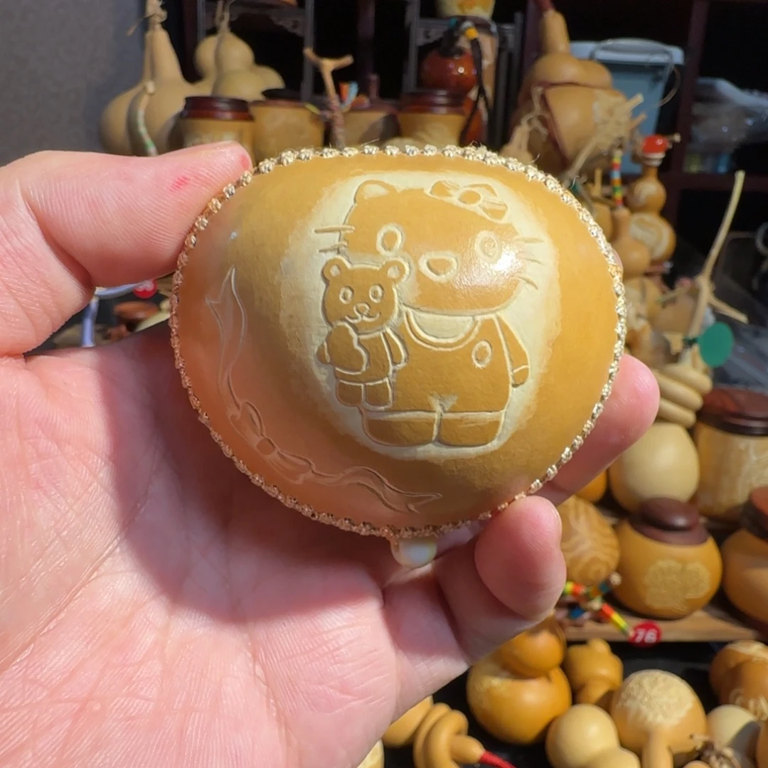 有机玻璃kt猫雕刻葫芦包