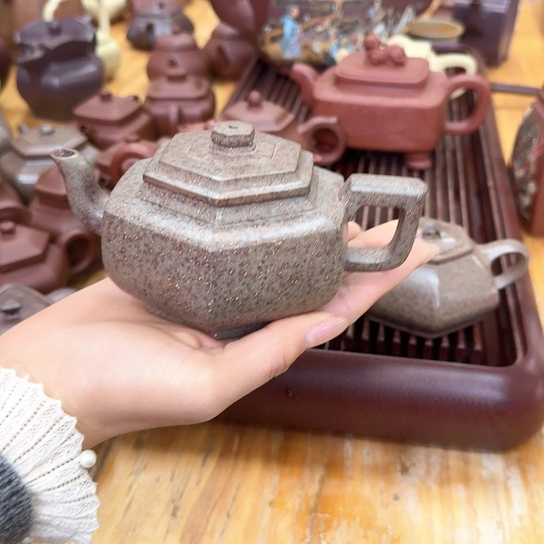 紫砂茶壶紫砂壶六方雪华230cc