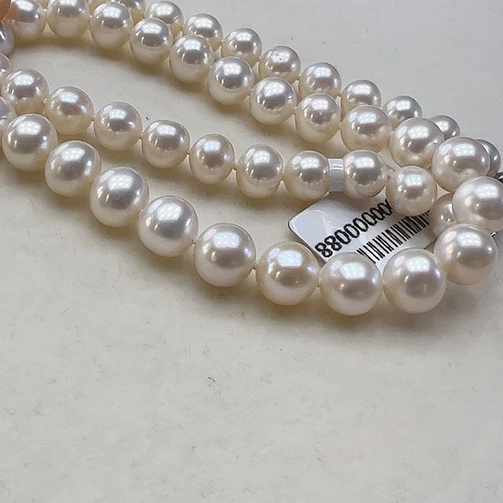 银S925镶嵌淡水珍珠颈饰➕8-8.5高品极光炫彩