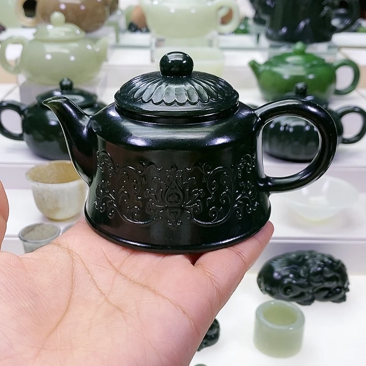 未镶嵌和田玉挂件日**峰茶壶