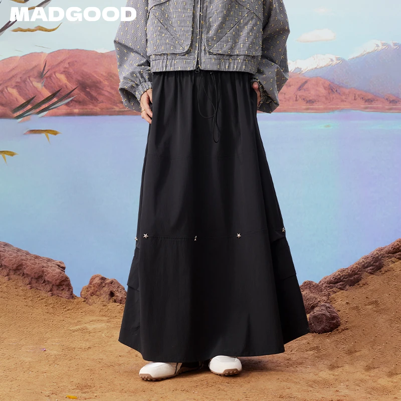 【年终宠粉破价】madgood马得工地日系大口袋设计长半裙MDGDBQ13294
