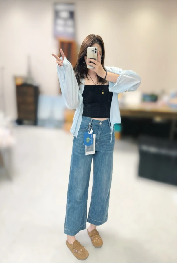 【神裤本裤～】四面弹～冰冰凉凉薄款牛仔裤直筒裤～8963