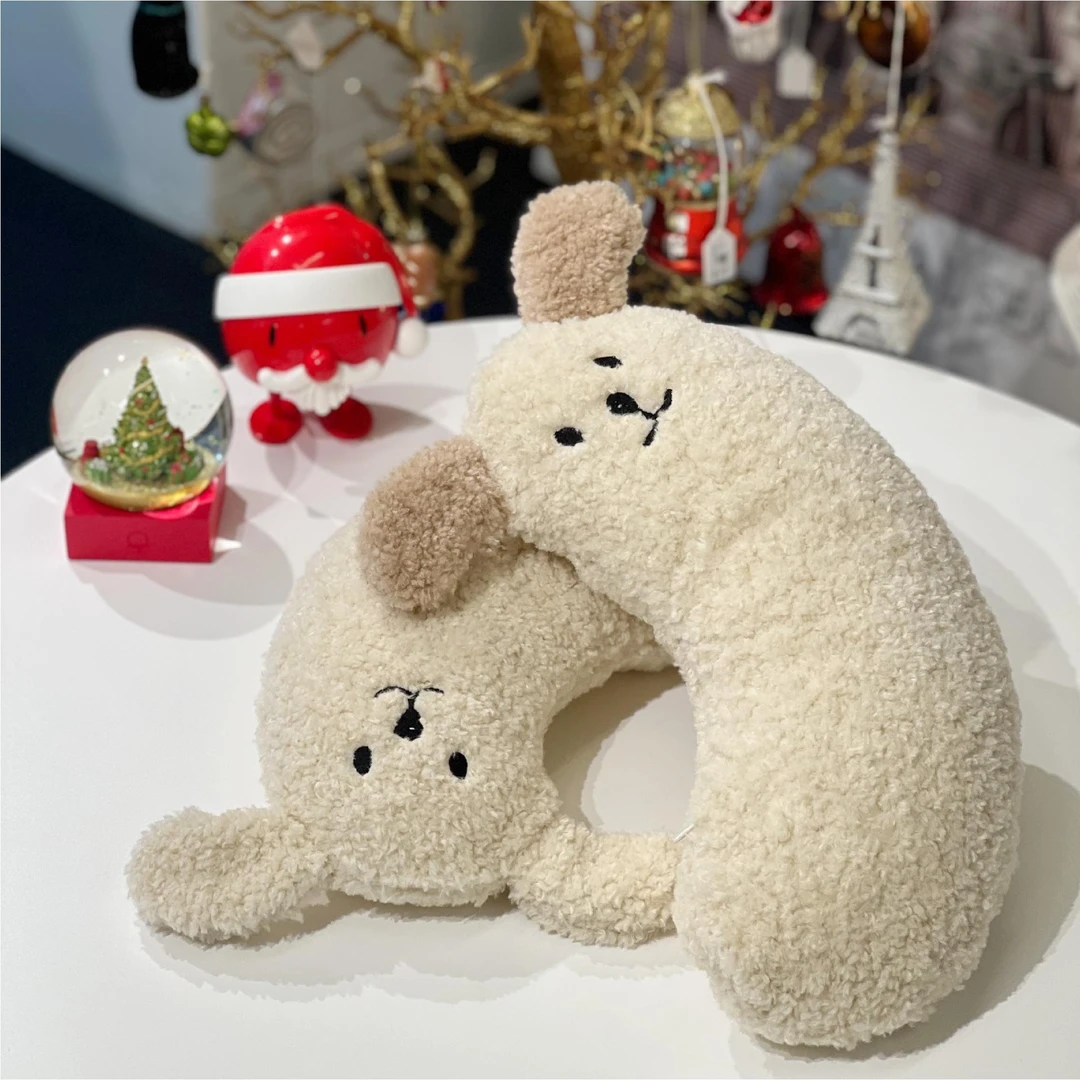 韩式ins新款狗狗枕头保护颈椎深度睡眠U型枕小狗幼猫抱枕外贸