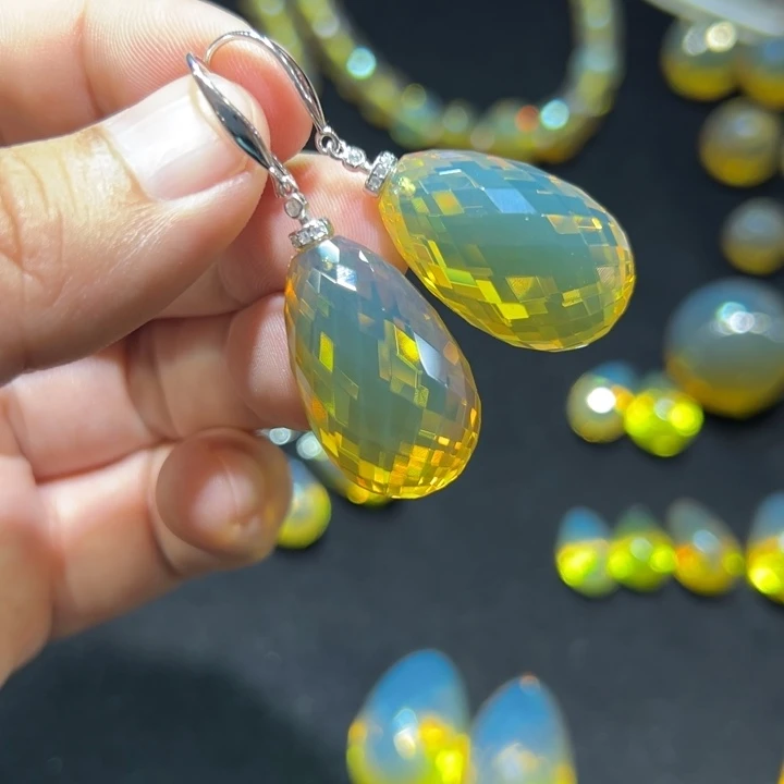 未镶嵌颈饰琥珀琥珀耳环