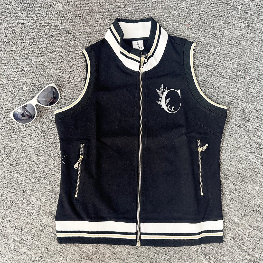 佳木斯健身操加厚（黑色）金丝罗马螺纹马甲保暖运动上衣