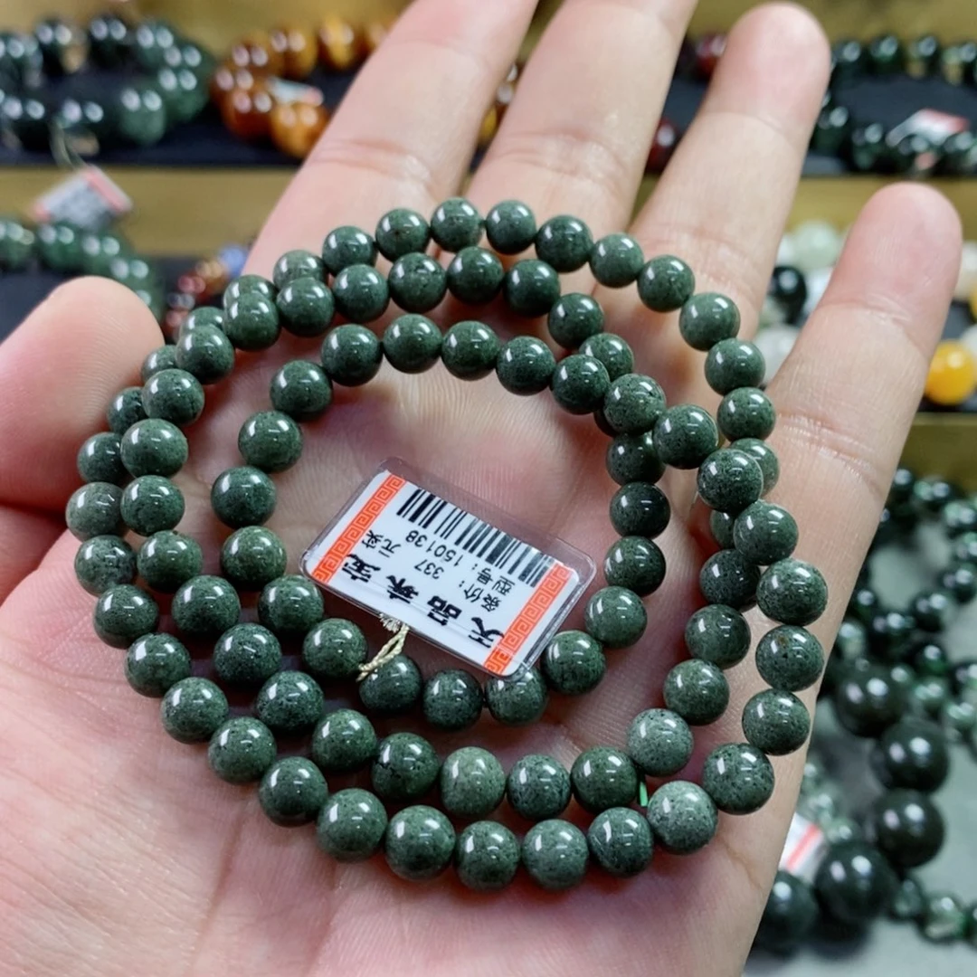 水晶手串未镶嵌富****憨绿幽灵150138