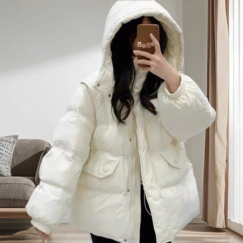 波司登智慧岛断码联名羽绒服女高级感女短款冬季女大码鸭