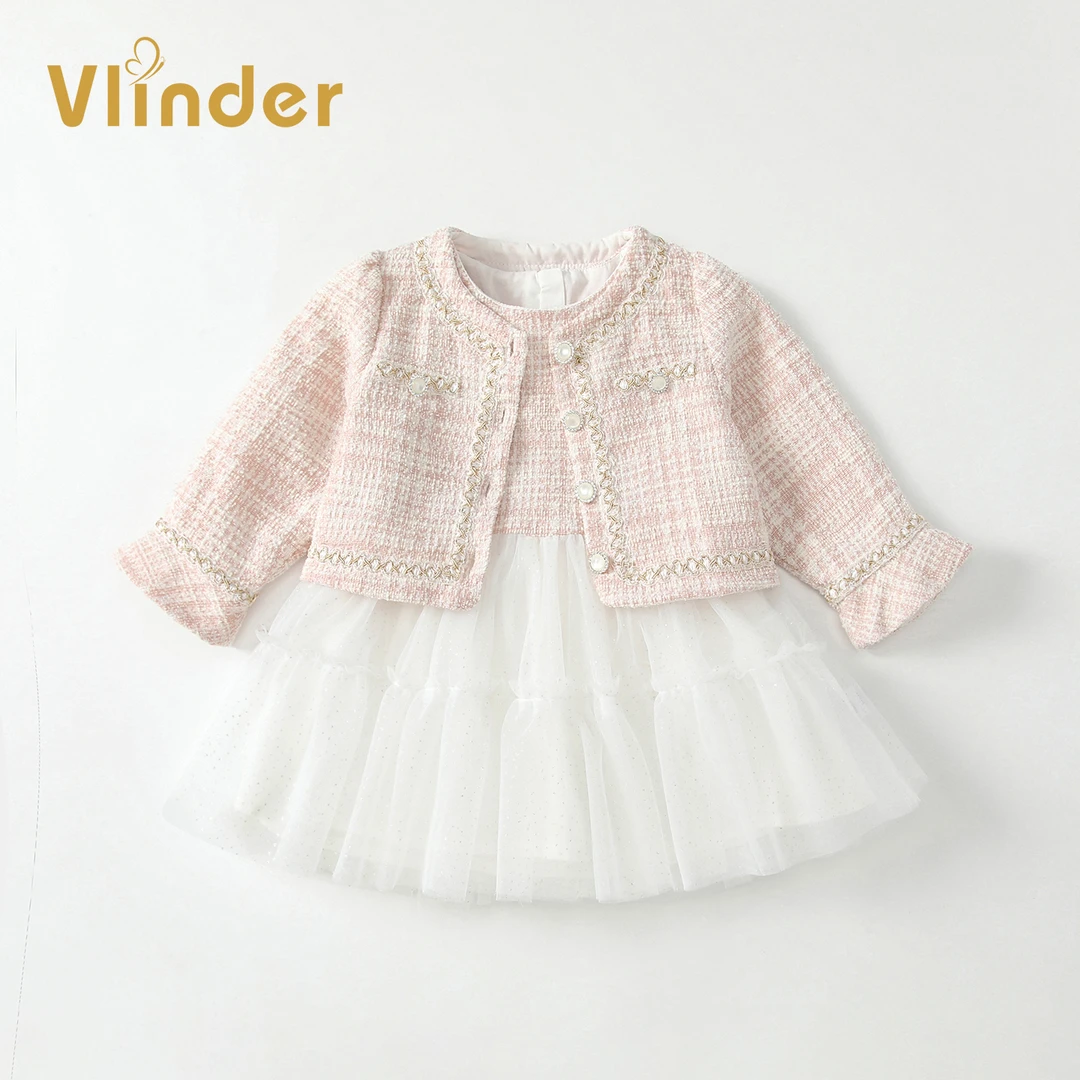 女童连衣裙秋装洋气宝宝公主裙周岁礼服春秋网纱裙子小香风背心裙