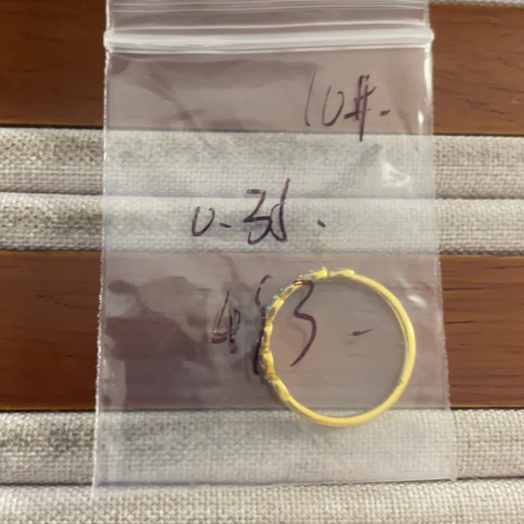 克重0.35 10号 麦穗6D戒指 足金999