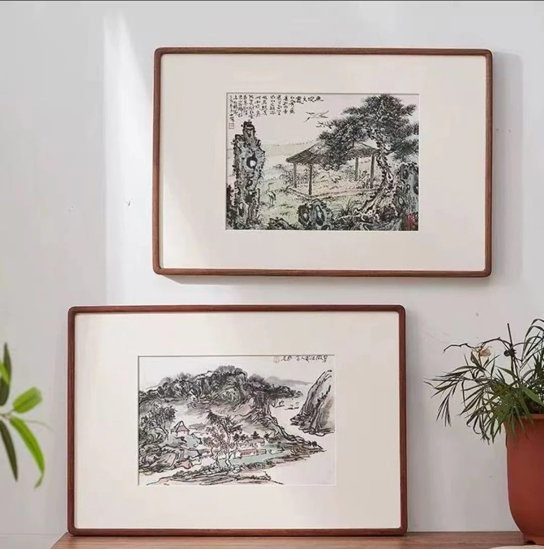 66*33实木画框榫卯结构可定制用于字画装裱挂墙