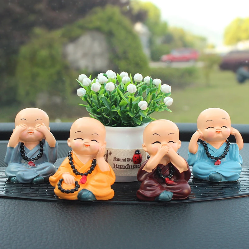 创意汽车座车上车载小和尚汽车香薰可爱汽车摆件车内装饰用品