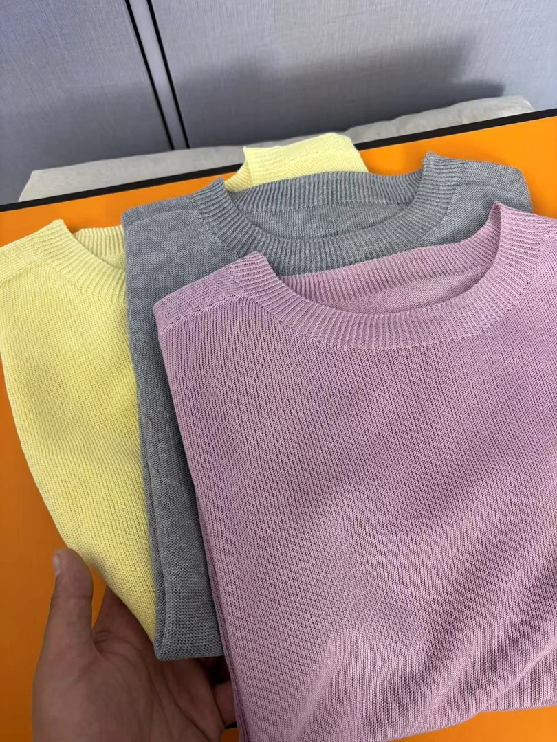 《蠢蠢欲动》麻   圆领一线成衣针织短袖女