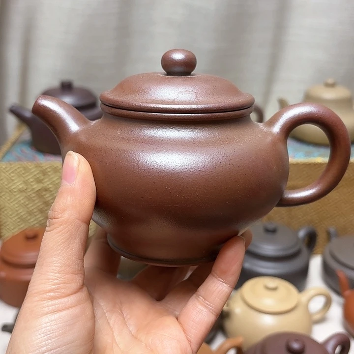 紫砂茶壶深井紫泥柴烧