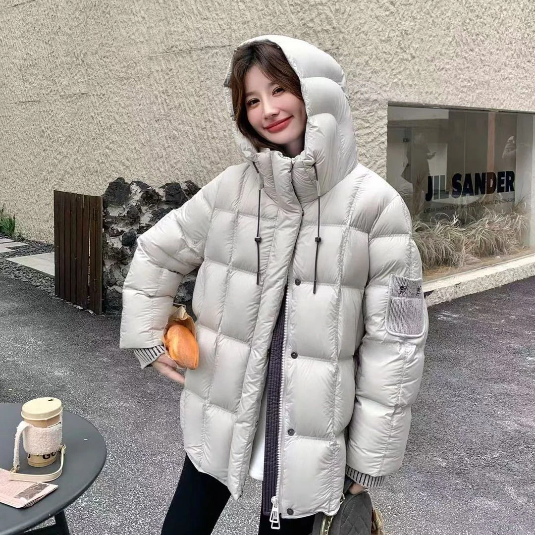 【HT家】撞色连帽泡芙羽绒外套