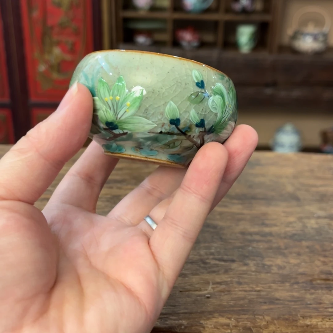 柴烧手工手绘陶瓷