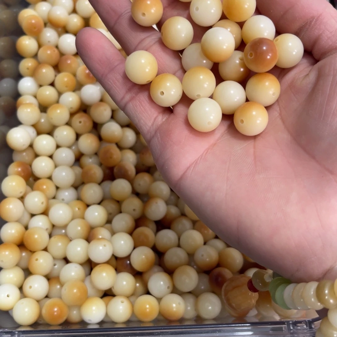 白玉菩提吊坠q 12mm/120/碳烤