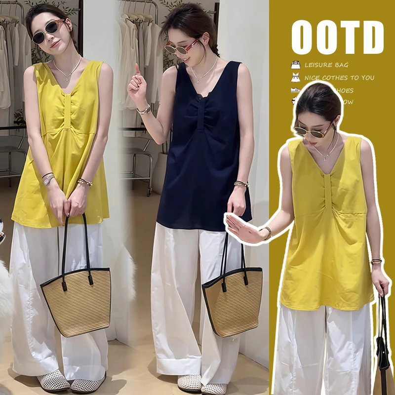 2025夏季孕妇装大码时髦今年潮流高级感舒适洋气遮肚显瘦孕妇套装