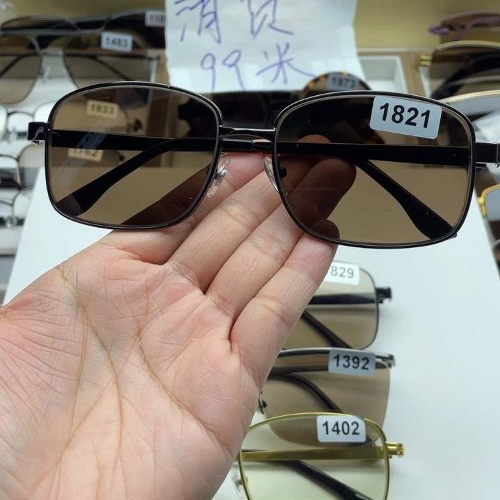 茶水晶全框眼镜 1821