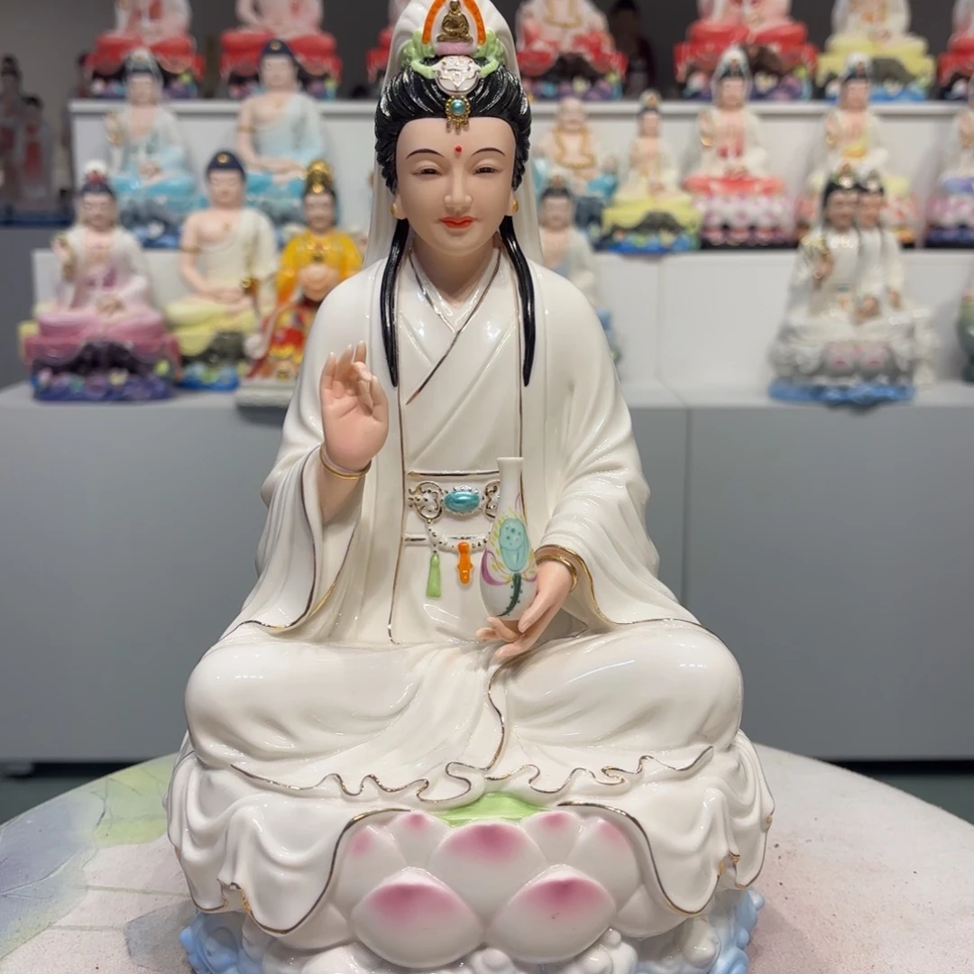 摆件瓷摆件观音12吋