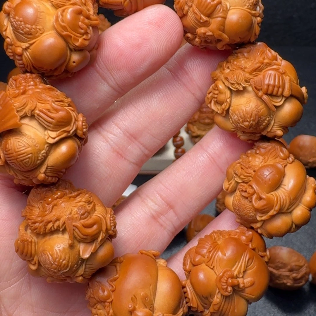 红***钺橄榄核手串/手链钟馗