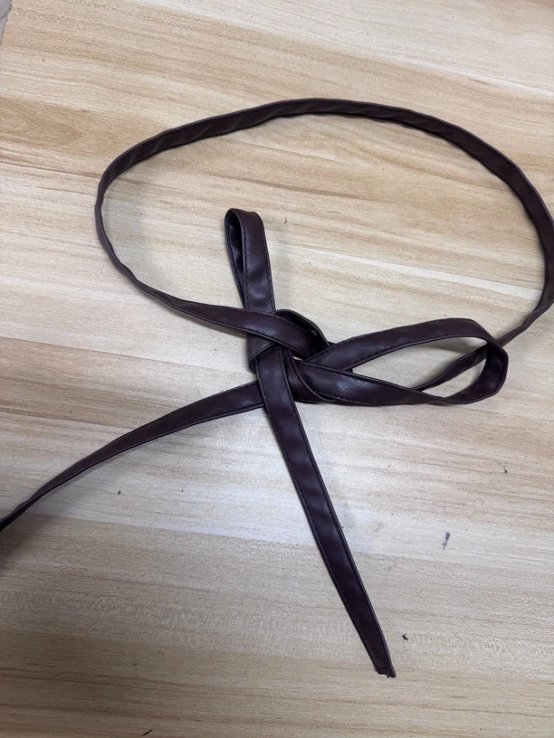 羊绒毛呢大衣棕色腰带女装饰束腰封收腰打结皮带