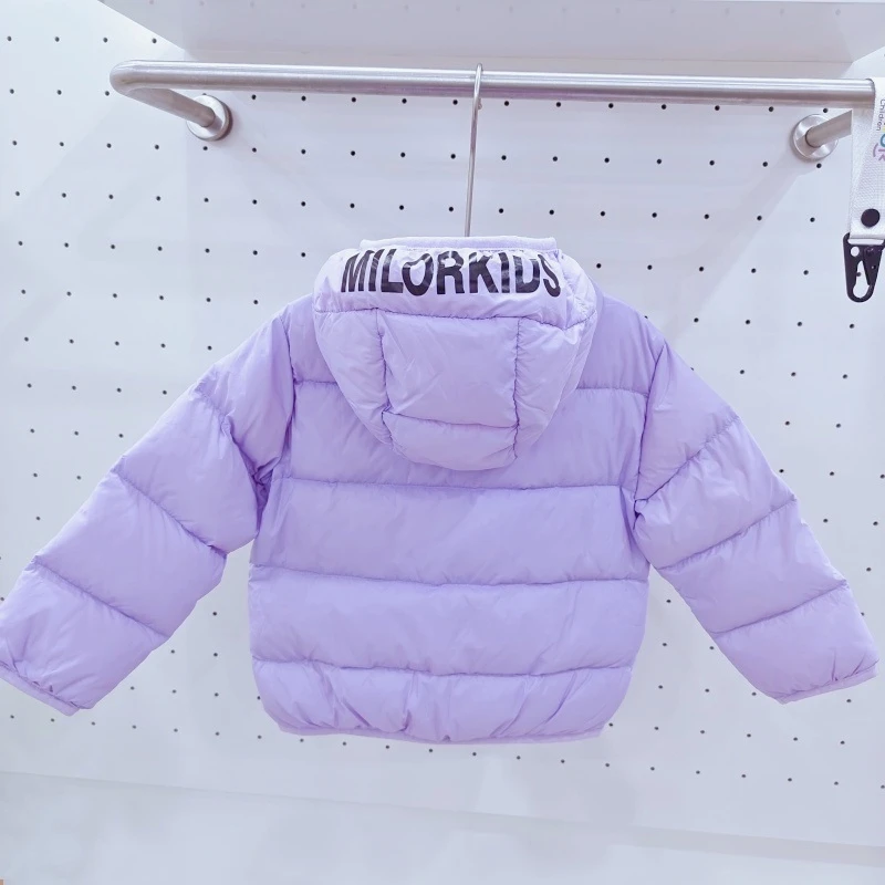 米乐熊儿童字母连帽羽绒服3463