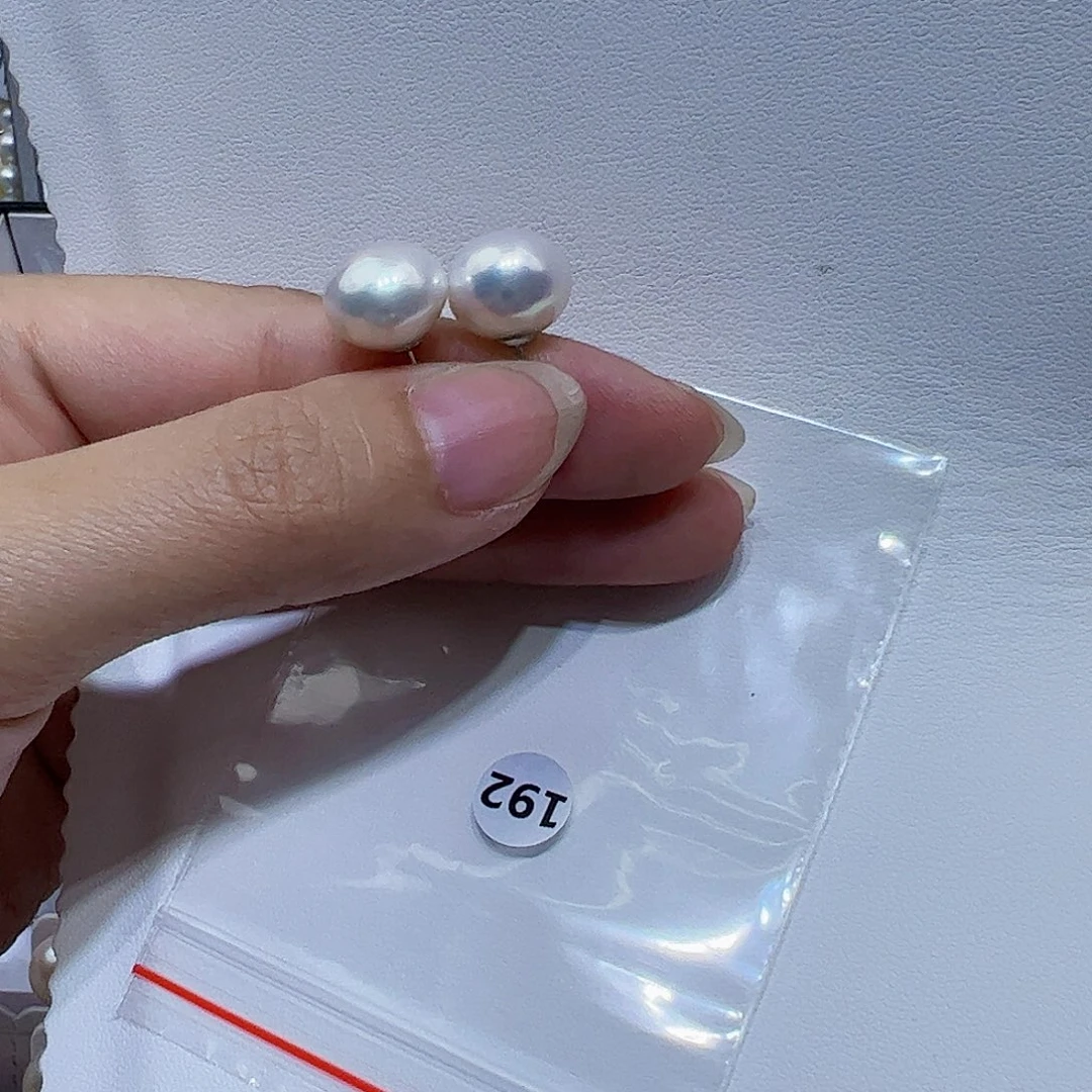 银S925镶嵌淡水珍珠耳饰