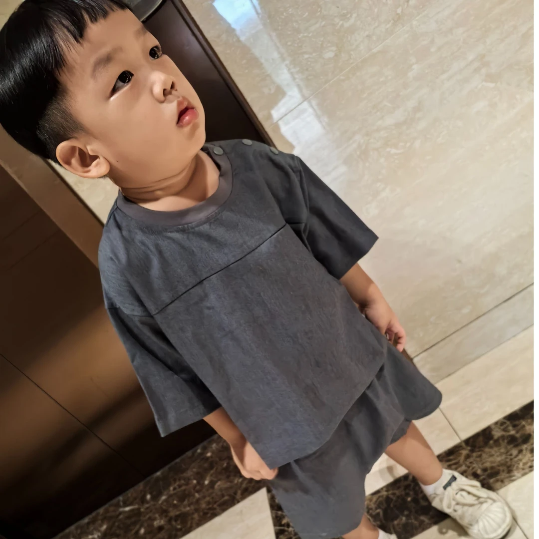 （扣号链接）日系潮童圆领亲子男女童