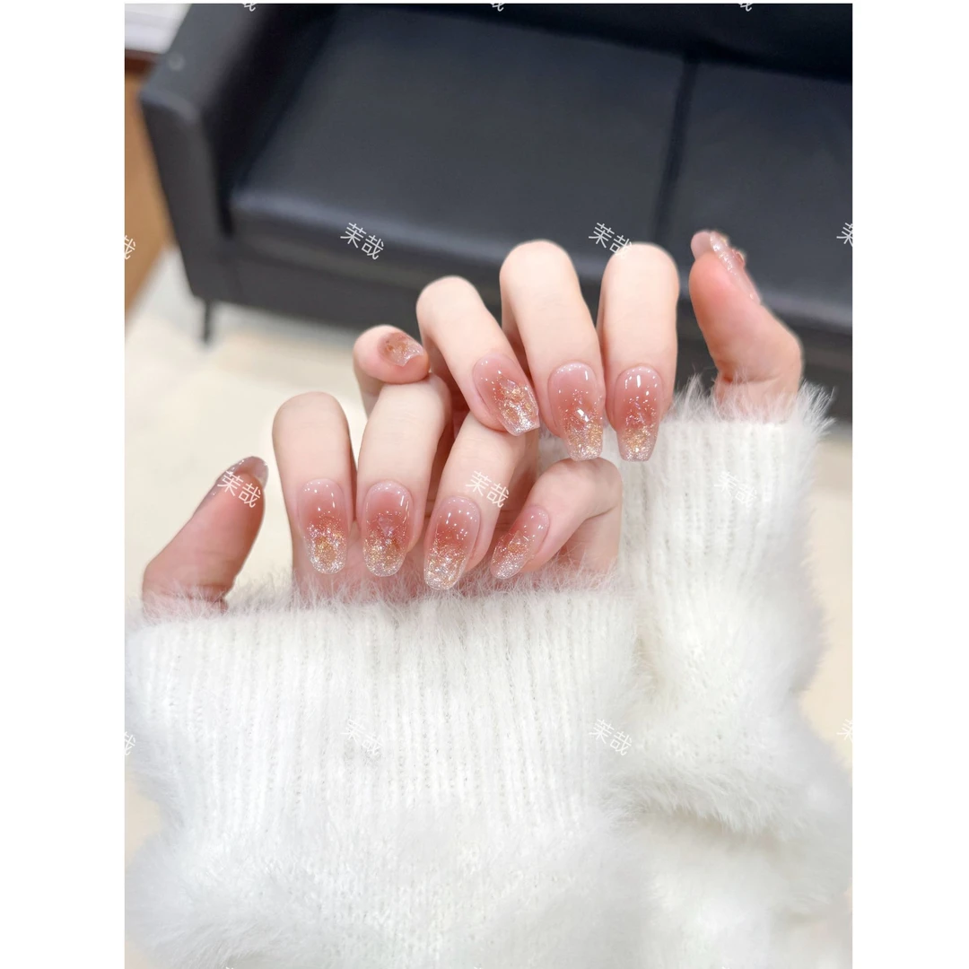 茉哉现货皮皮【茶晶物语】纯手工定制拆卸穿戴甲A4795