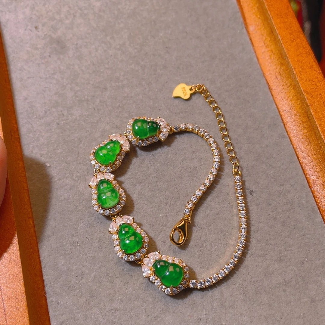 翡翠银S925镶嵌颈饰