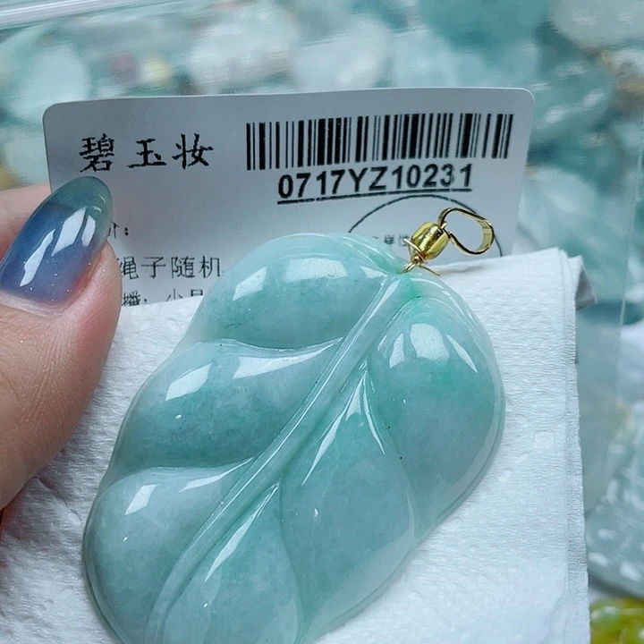 翡翠未镶嵌吊坠(赠链)