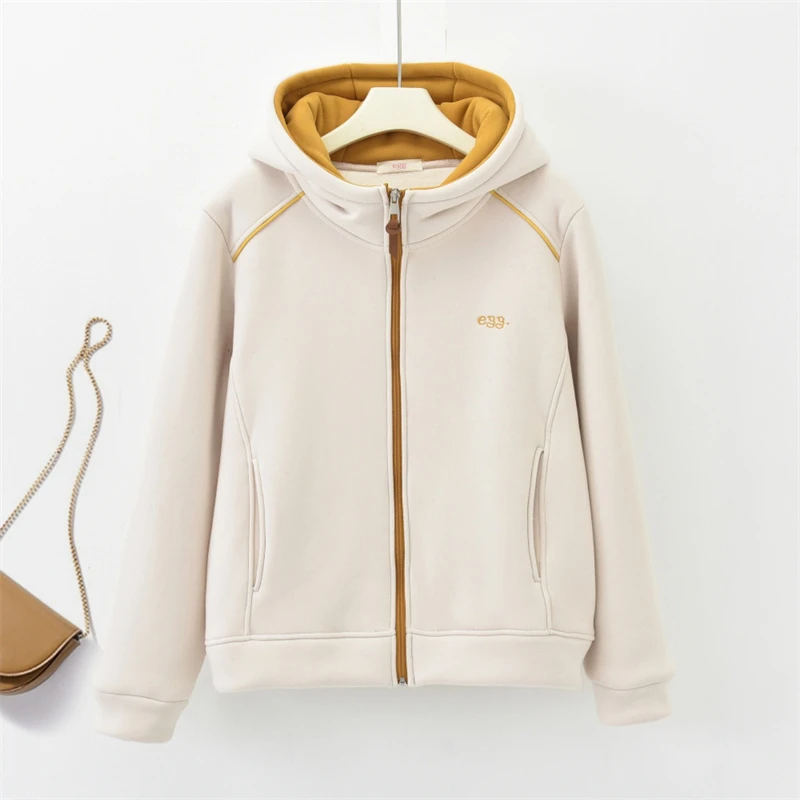 「休闲外套」2024加绒加厚冬季新款撞色拼接外套GL-FC828