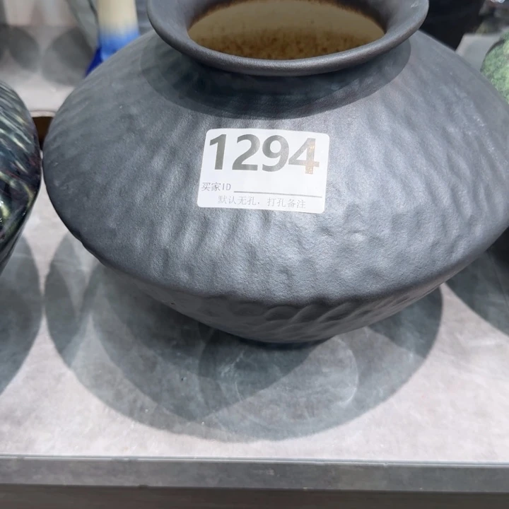 莎***卡瓷片景德镇高温花器编码1294高23口10默认无孔