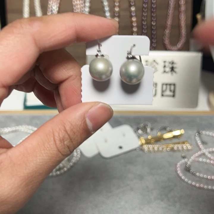 耳饰淡水珍珠银S925镶嵌