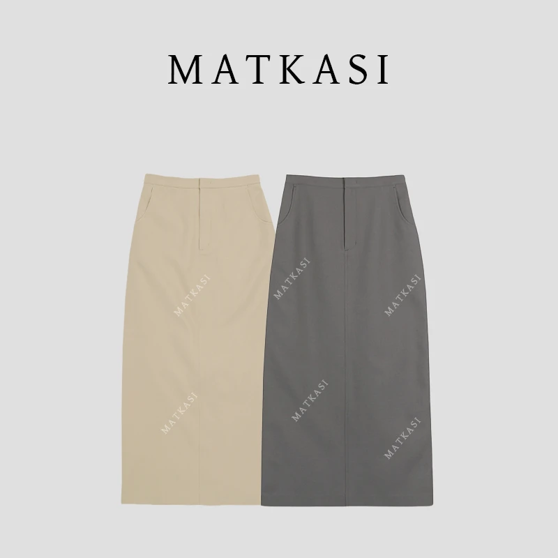 MATKASI 设计感时尚气质百搭日常出街绝美直筒休闲裙