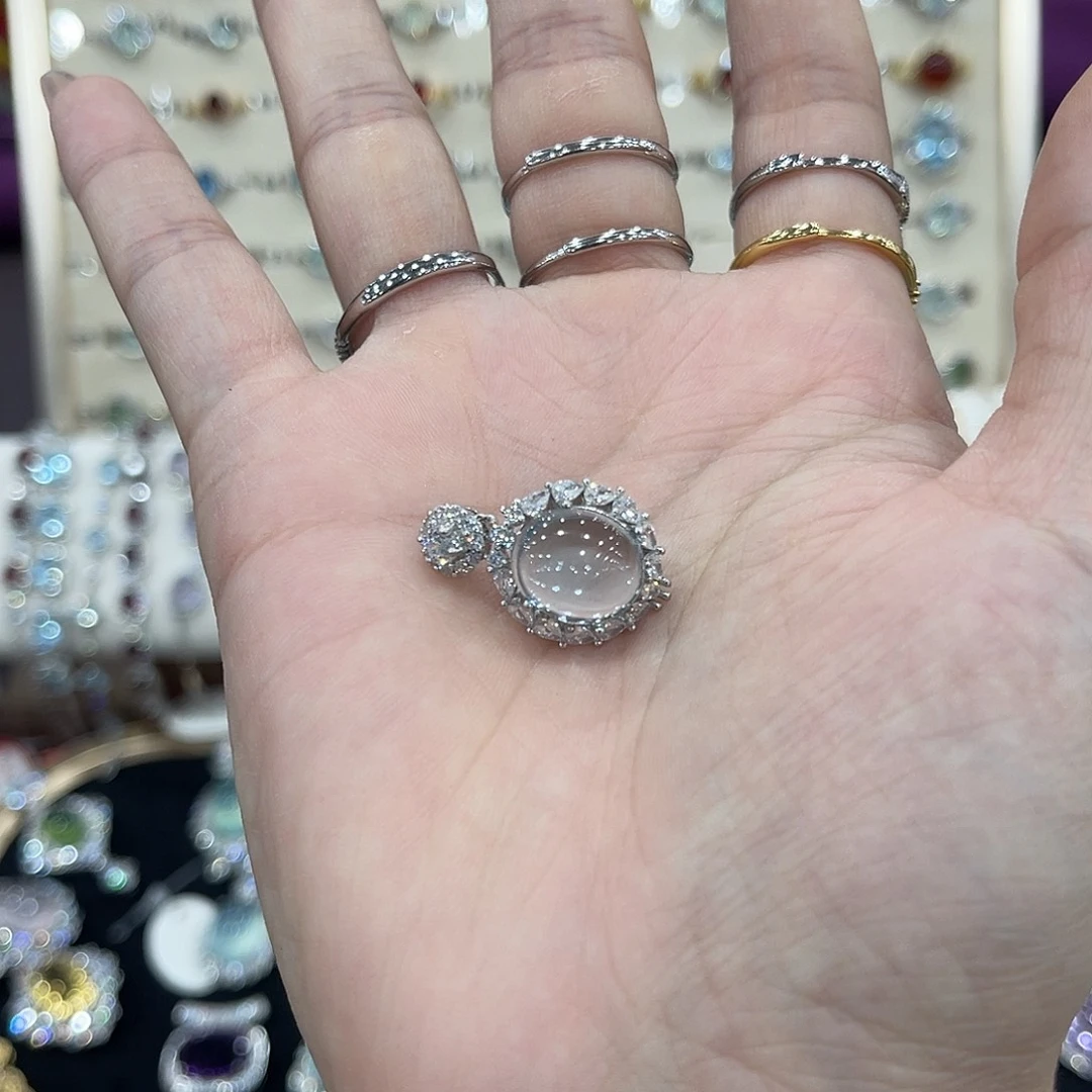 C***.蛇纹石玉银S925镶嵌颈饰