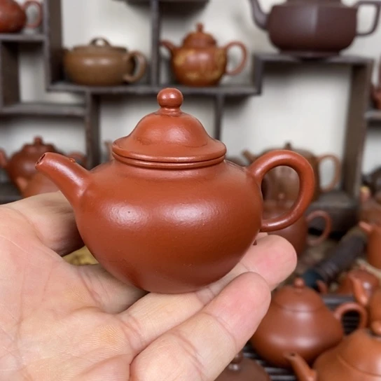 永***平紫砂茶壶朱泥全手紫砂壶