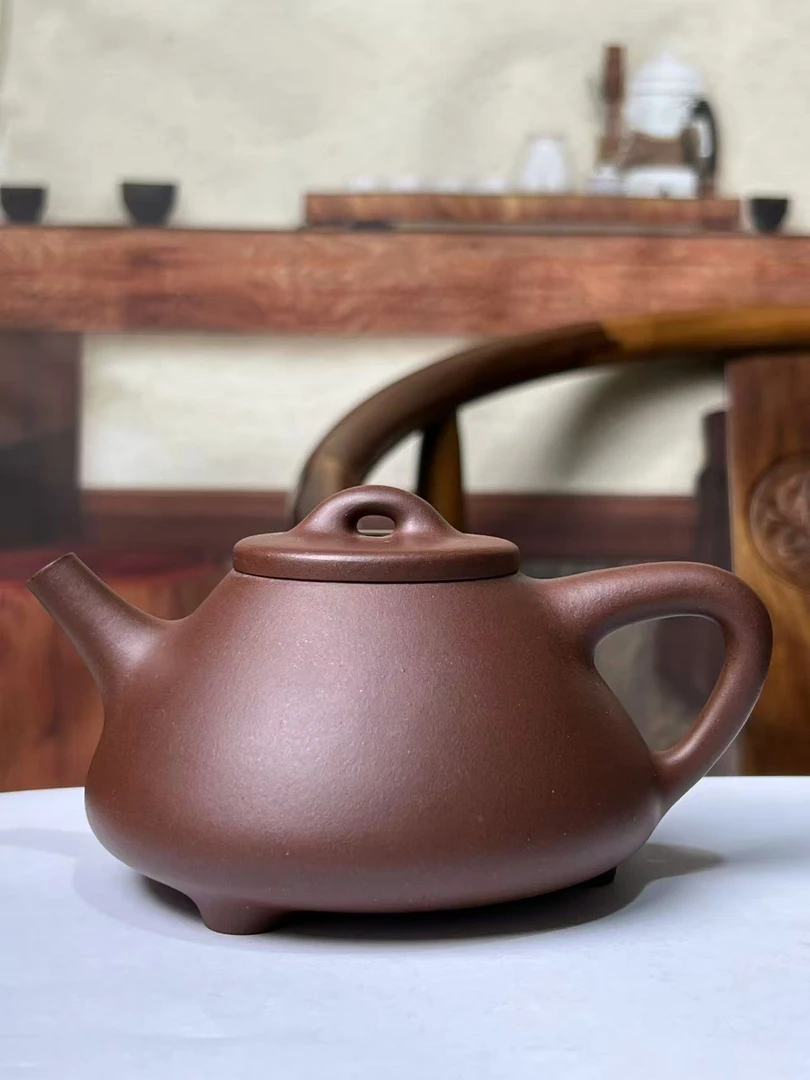 子冶茶壶石瓢全手工制作220cc原矿紫泥价格亲民新手专属