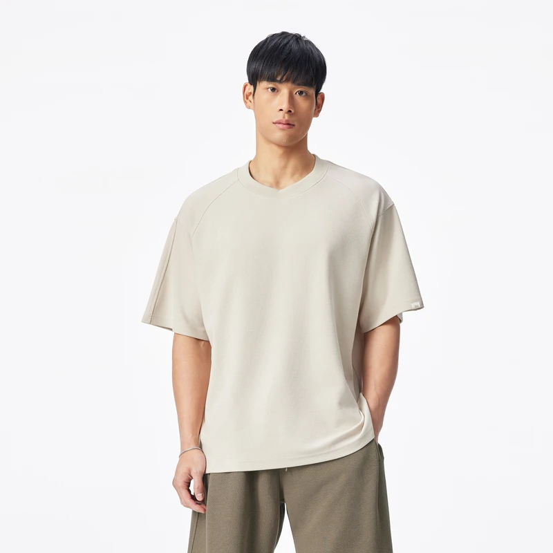 BODYDREAM琥珀流光风夏季背心男士欧若短袖t恤宽松纯色半袖上衣