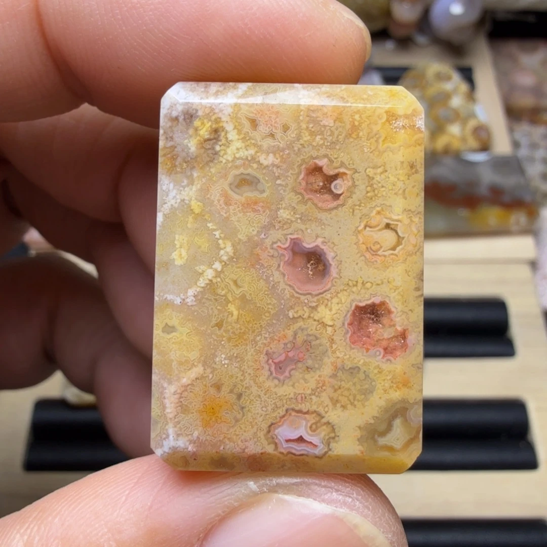 硅化玉未镶嵌纯天然色有机玉石保真色