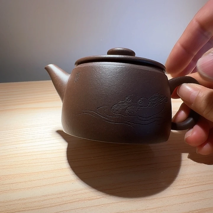 紫砂茶壶明*宜兴原矿手工紫砂壶