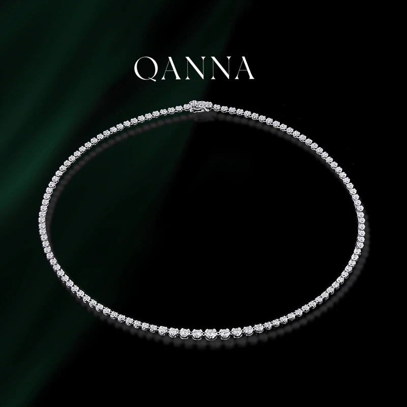 QANNA【大钻版】【3克拉圆钻】42cm天然钻石豪华晚宴款钻石项链AF