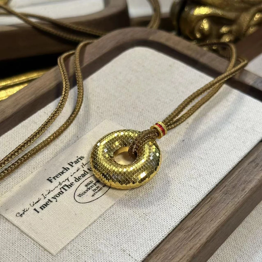 铜合金项链 新中式平安扣龙鳞项链-4016