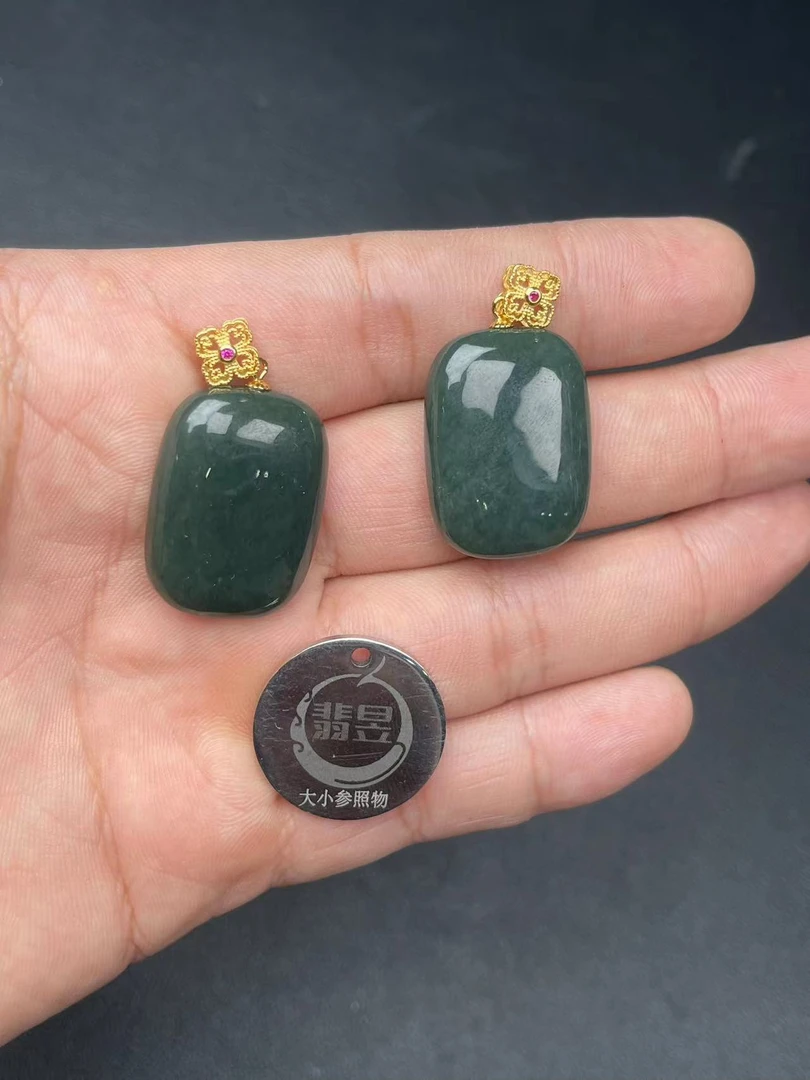 翡昱-B1-23622-和田玉吊坠S925银扣/约28*21*8+/-多样性发其一C