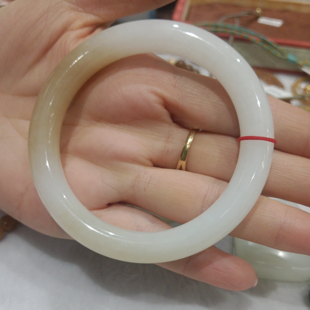 和田玉新疆糖白手镯56至58