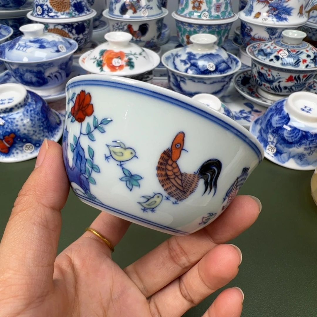 陶瓷景德镇纯手工纯手绘茶具木木63