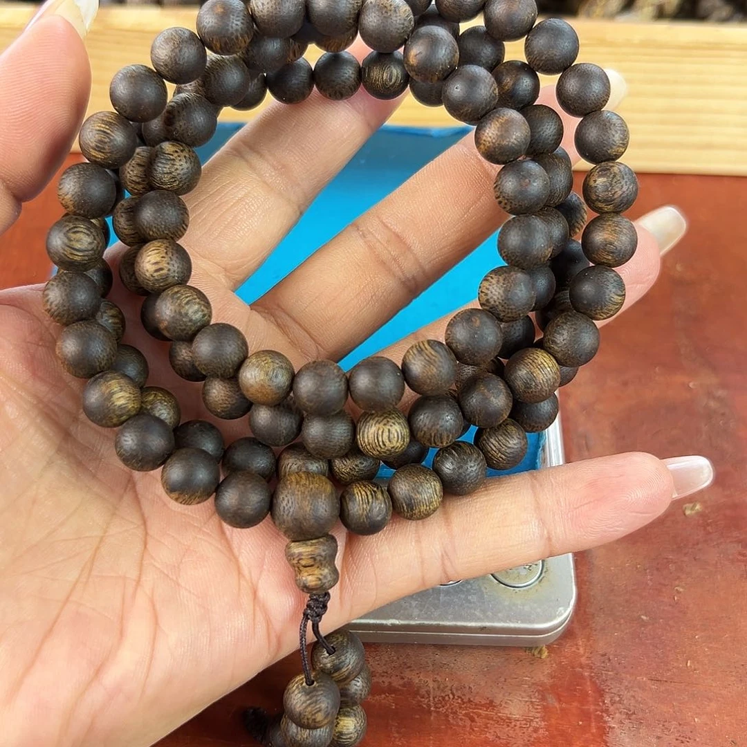 哆***乐沉香碎屑沉香卡8圆珠多圈33g沉浮