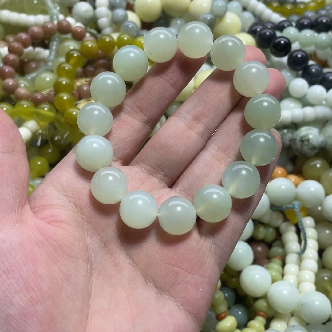 蛇纹石玉未镶嵌手链